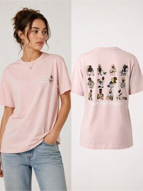 Dog Limited | Rappers With Puppies Graphic Tee Pink Cotton Shirt | Size Medium